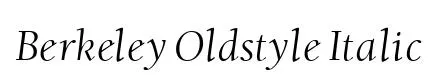 Berkeley Oldstyle Italic