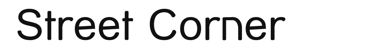 Street Corner original font preview