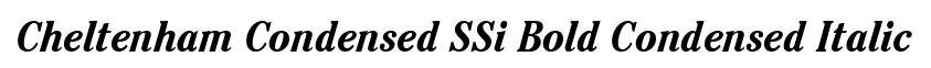 Cheltenham Condensed SSi Bold Condensed Italic