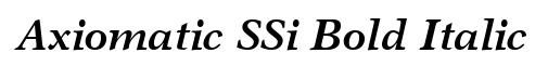 Axiomatic SSi Bold Italic