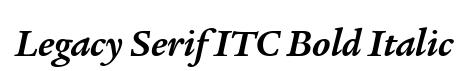 Legacy Serif ITC Bold Italic