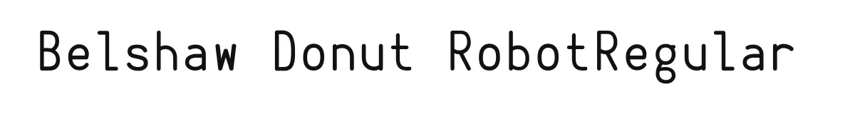 Belshaw Donut RobotRegular original font preview