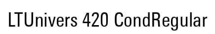 LTUnivers 420 CondRegular