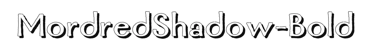 MordredShadow-Bold font preview