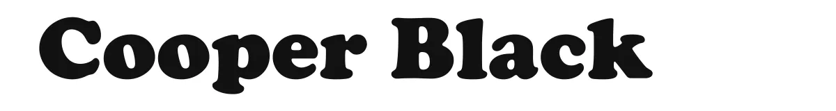 Cooper Black original font preview