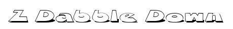 Z Dabble Down font preview