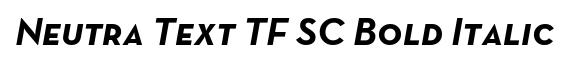 Neutra Text TF SC Bold Italic