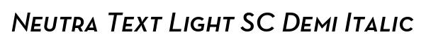 Neutra Text Light SC Demi Italic