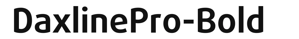 DaxlinePro-Bold font preview