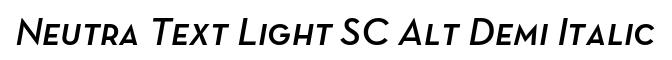 Neutra Text Light SC Alt Demi Italic