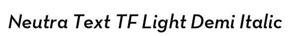 Neutra Text TF Light Demi Italic