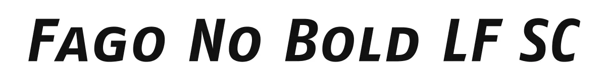 Fago No Bold LF SC font preview