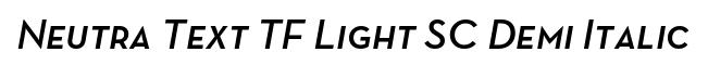Neutra Text TF Light SC Demi Italic