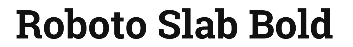 Roboto Slab Bold font preview