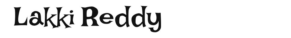 Lakki Reddy original font preview