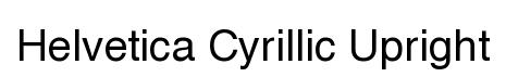 Helvetica Cyrillic Upright
