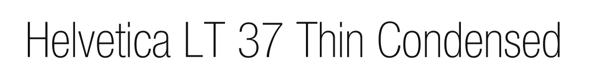 Helvetica LT 37 Thin Condensed font preview