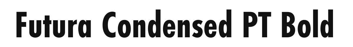 Futura Condensed PT Bold font preview