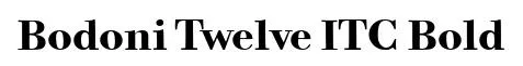 Bodoni Twelve ITC Bold