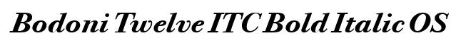 Bodoni Twelve ITC Bold Italic OS