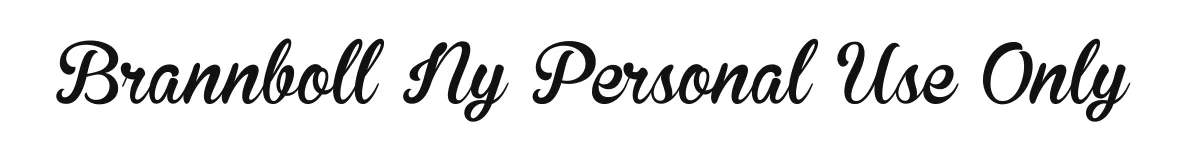 Brannboll Ny Personal Use Only font preview