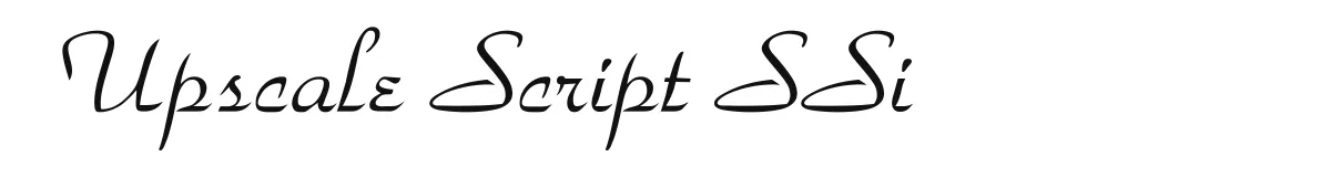 Upscale Script SSi font preview