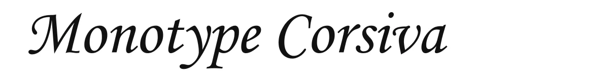 Monotype Corsiva font preview