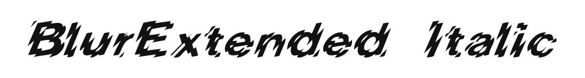 BlurExtended  Italic font preview