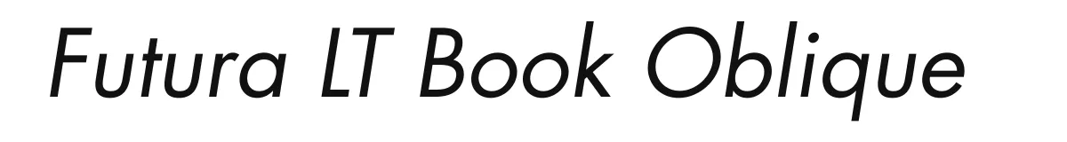 Futura LT Book Oblique font preview