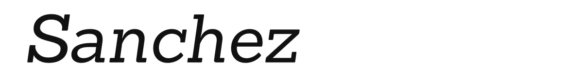 Sanchez font preview