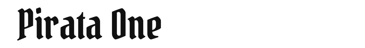 Pirata One font preview