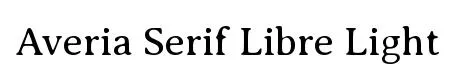 Averia Serif Libre Light