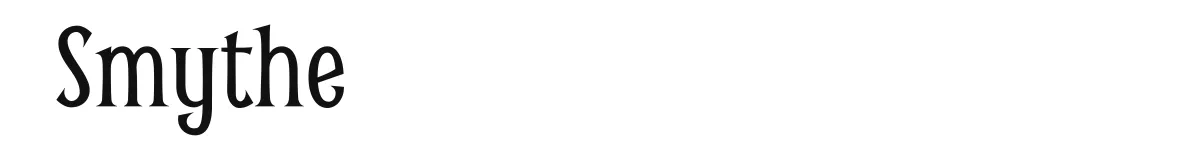 Smythe original font preview