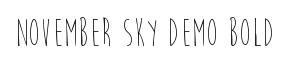 November Sky Demo Bold