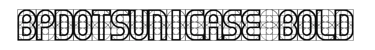 BPdotsUnicase Bold font preview
