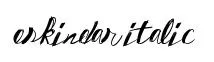 Eskindar Italic original font preview