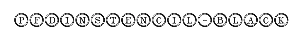 PFDinStencil-Black font preview