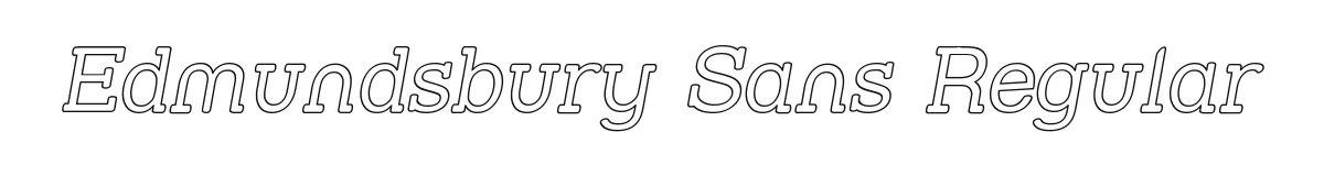 Edmundsbury Sans Regular font preview