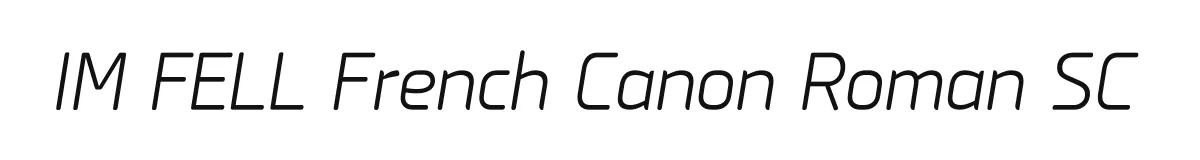 IM FELL French Canon Roman SC font preview