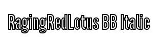 RagingRedLotus BB Italic