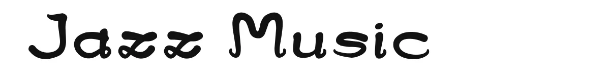Jazz Music original font preview