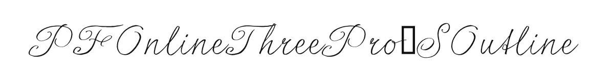 PFOnlineThreePro-SOutline font preview