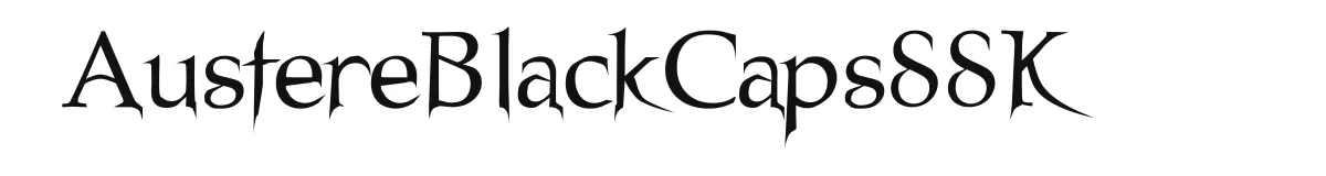 AustereBlackCapsSSK font preview