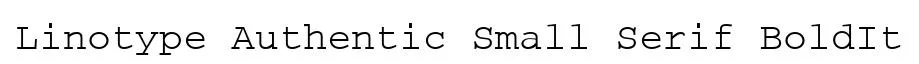 Linotype Authentic Small Serif BoldIt