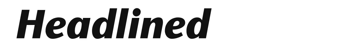 Headlined font preview