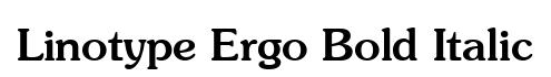 Linotype Ergo Bold Italic