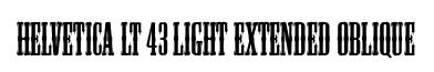 Helvetica LT 43 Light Extended Oblique