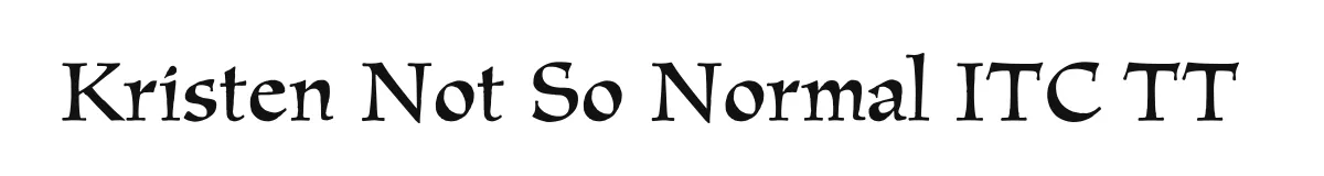 Kristen Not So Normal ITC TT font preview