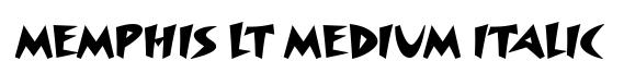 Memphis LT Medium Italic