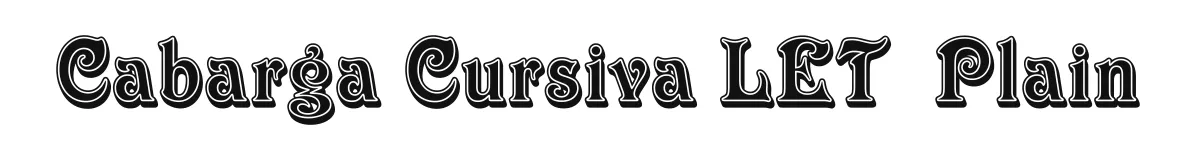 Cabarga Cursiva LET  Plain original font preview